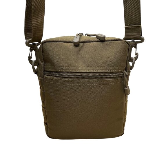 D5 Column Unisex Olive Green Nylon Tactical Adjustable Strap Crossbody Bag - Picture 3 of 12